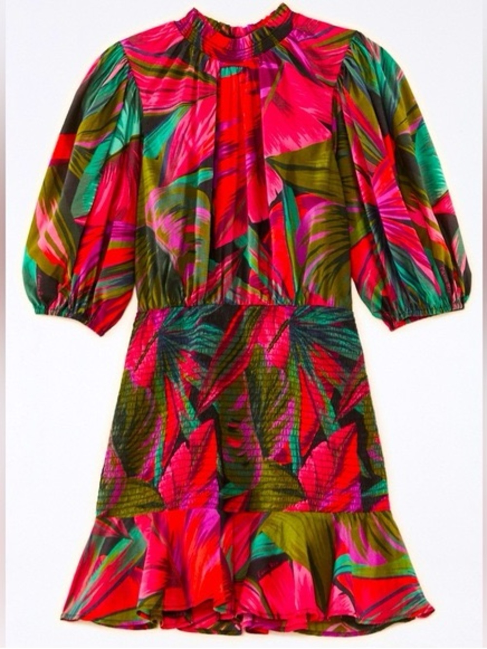 Farm Rio Midnight Leaves Mini Dress - Picture 5 of 7
